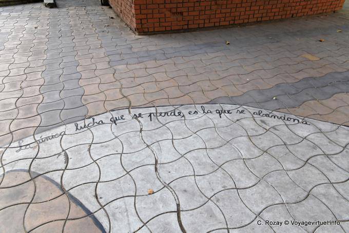 La unica lucha que se perde es la que se abandona, Mendoza Plaza San Martin - Argentinien