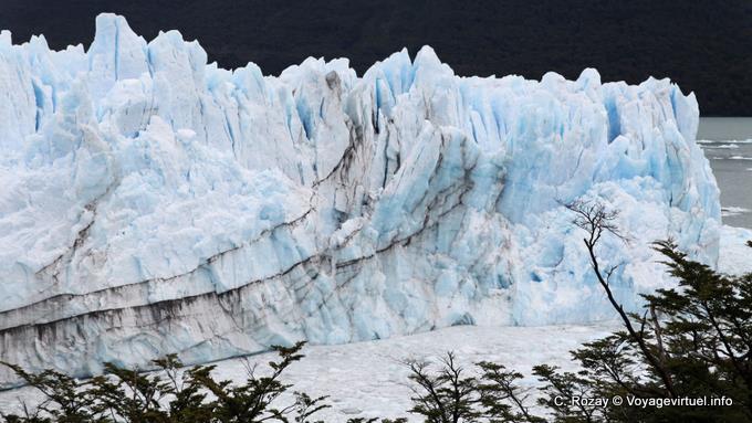 Reibungsfläche mit der Halbinsel von Magellan, Gletscher Perito Moreno, El Calafate - Argentinien