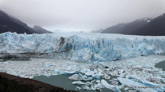 Südseite des Zusammenbruchs bis zur Kreuzung mit der Halbinsel Magallanes, Gletscher Perito Moreno, El Calafate bleibt - Argentinien