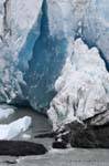 Breaking and ice Kollaps, Gletscher Perito Moreno, El Calafate, Argentinien.