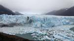 Südseite des Zusammenbruchs bis zur Kreuzung mit der Halbinsel Magallanes, Gletscher Perito Moreno, El Calafate bleibt, Argentinien.