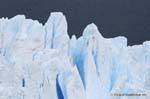Close-up auf der Oberseite der Eisbruch, Gletscher Perito Moreno, El Calafate, Argentinien.