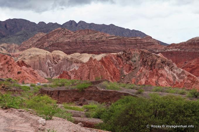 Geologische Kapernaum Quebrada de las Conchas - Argentinien