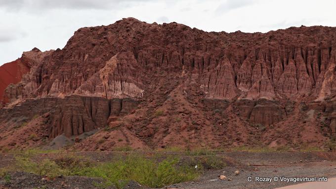 Die Klippe der Hauspapageien (casa de loros) Quebrada de las Conchas - Argentinien