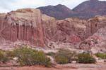 Abfallfelsformation von alten Wasserfälle, Quebrada de las Conchas, Argentinien.
