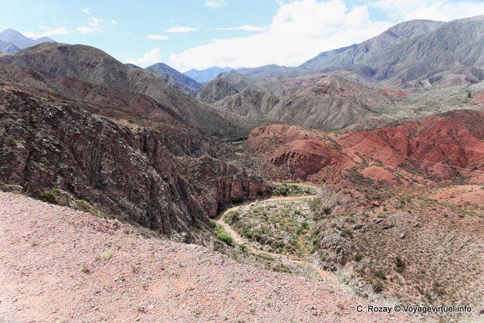 Torrent Schlange Cuesta Miranda, Ruta 40 zwischen Villa Union und Chilecito - Argentinien