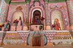 Dekoration des Altars, Iglesia Señora del Rosario, Hualfin, Argentinien.