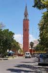 Glockenturm der Kathedrale von St. John the Baptist, San Juan, Argentinien.