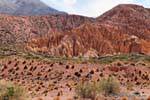 Alles sekundären Erosion, Ruta 7 von Mendoza in Chile, Argentinien.