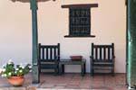 Im Schatten der Terrasse Arkaden, Molinos, Ruta 40, Casa de Isasmendi, Argentinien.