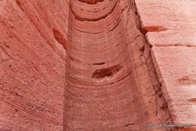 Konzentrieren Sie sich auf Erosion, Talampaya - Argentinien