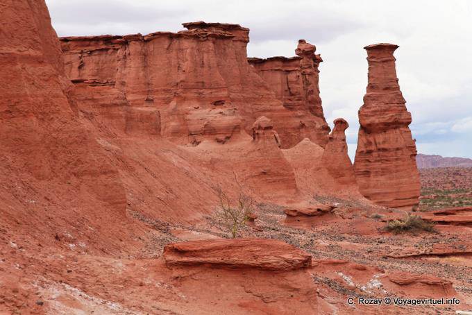 Ergebnis der Erosion durch Wind und regen, Talampaya - Argentinien