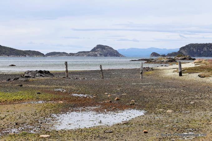 Bei Ebbe Ansicht, Bahia Lapataia, Parque Nacional Tierra del Fuego, Ushuaia - Argentinien