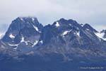 Blick auf Montes Sampaio, Hoste in Chile, Parque Nacional Tierra del Fuego, Ushuaia, Argentinien.