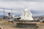 Weiße Statue, Ushuaia, Argentinien.