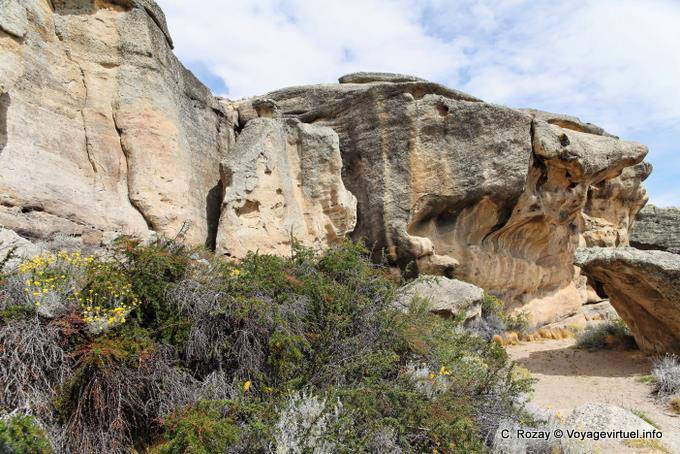 Gehen Sie in die cuevas, archäologische Stätte Tehuelche, Walichu - Argentinien