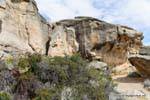 Gehen Sie in die cuevas, archäologische Stätte Tehuelche, Walichu, Argentinien.