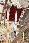 Küchengeräte Aonikens Indianer Tehuelche archäologische Stätte, Walichu, Argentinien.