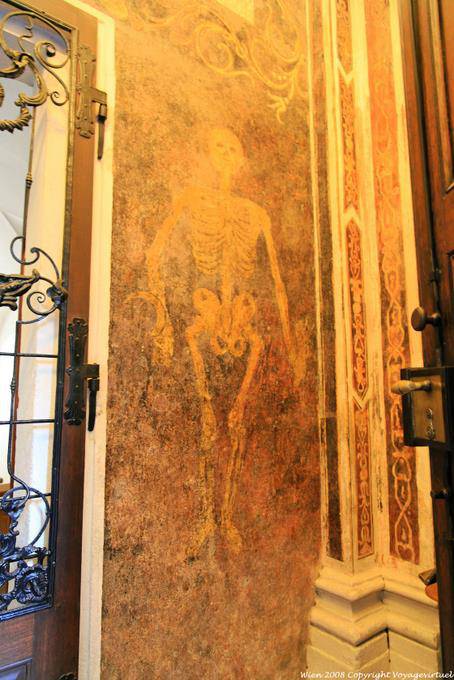 Augustiner Kirche, Skeleton Malerei - Wien - Österreich