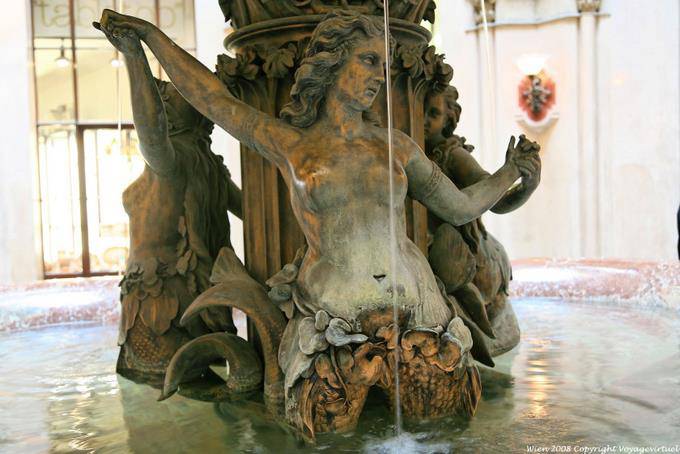 Freyung Palais Ferstel, close-up Brunnen - Wien - Österreich