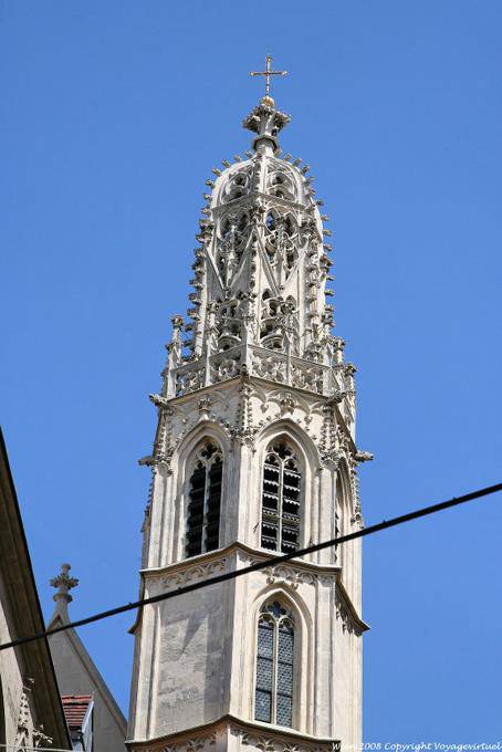 Maria Am Strand, Ansicht des Gotischen Glockenturmes - Wien - Österreich