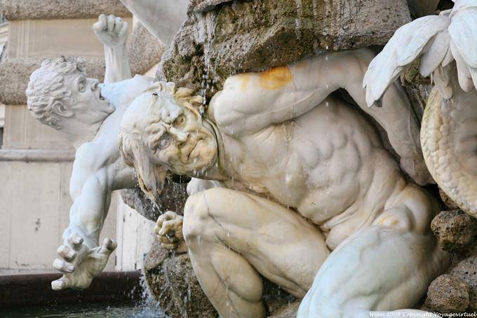 Michaeler Platz, Brunnen Macht zu Lande, in der Nähe - Wien - Österreich