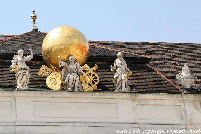 National Bibliothek, Gaia Unterstützung der Welt - Wien - Österreich