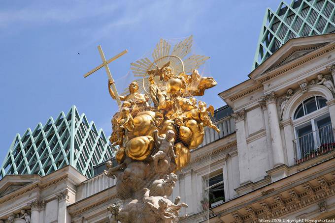 Pestssaüle, Pestsäule Zoom Top - Wien - Österreich