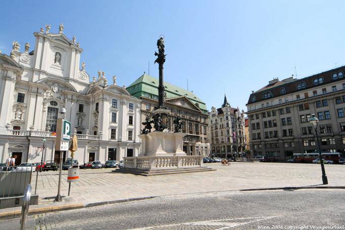 Platz Am Hof, Mariensäule, die Spalte Virgin - Wien - Österreich