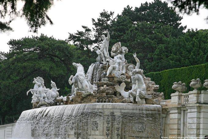 Schönbrunn, Neptunes Brunnen von Franz Anton Zauner geführt - Wien - Österreich