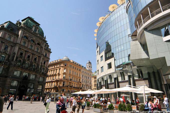 Graben, Stephansplatz und Haas Haus Palace - Wien - Österreich