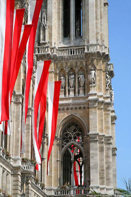 Wiener Rathaus, Belfried Detail - Wien - Österreich