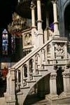 Votivkirche, Kanzel, Treppe zum Lehrstuhl, Wien - Österreich.