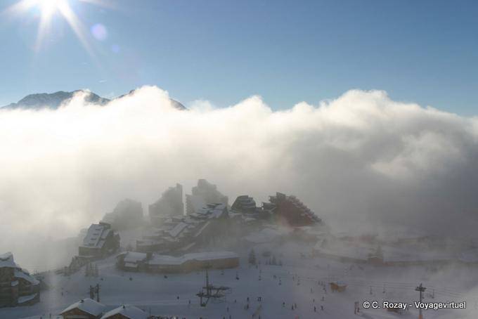 Winterlicht, Avoriaz - Alpen, Frankreich