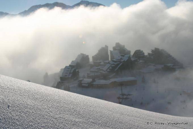 Snowy Haut Avoriaz - Alpen, Frankreich
