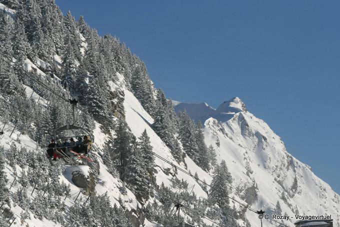 An den Hängen des Avoriaz - Alpen, Frankreich