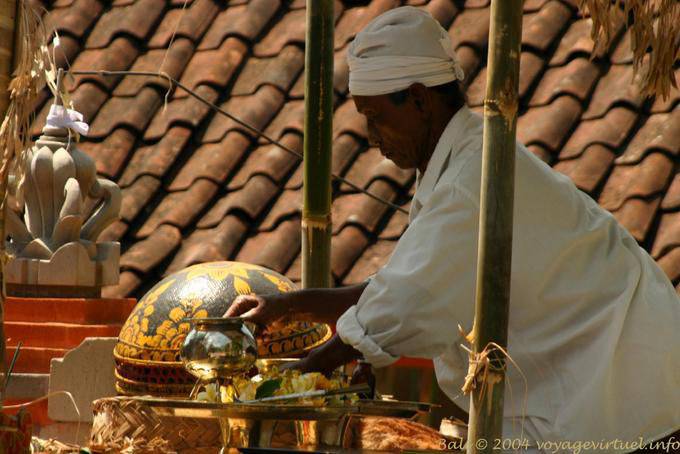Zeremonie Zubereitungen, Bangli - Bali