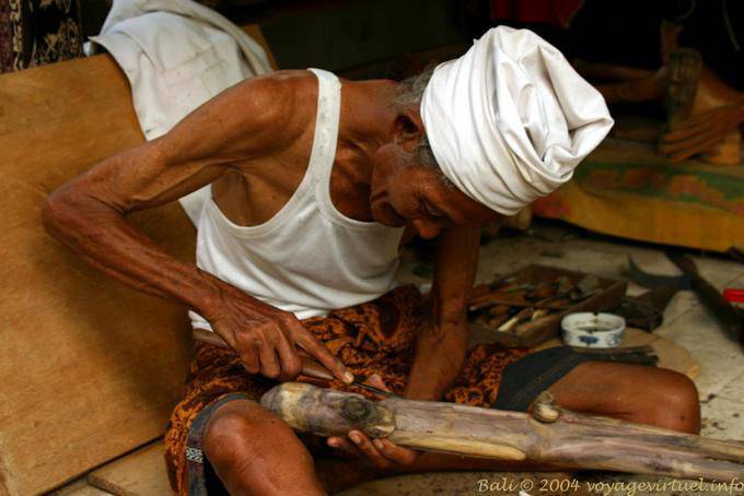Handwerker bei der Arbeit, Gunung Kawi - Bali