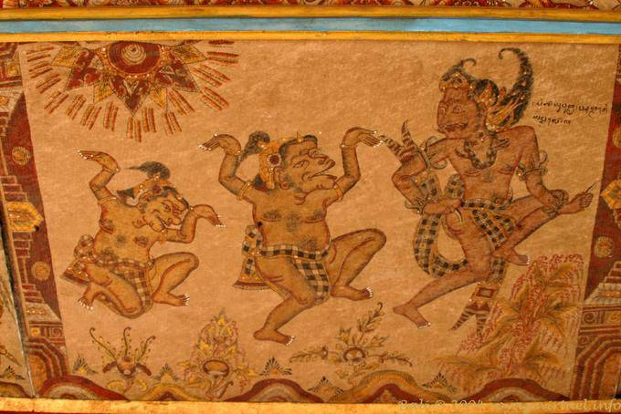 Mural lustig im Gerichtsgebäude, Klungkung - Bali