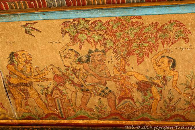 Lustige Erotik, Wandmalerei Klungkung - Bali