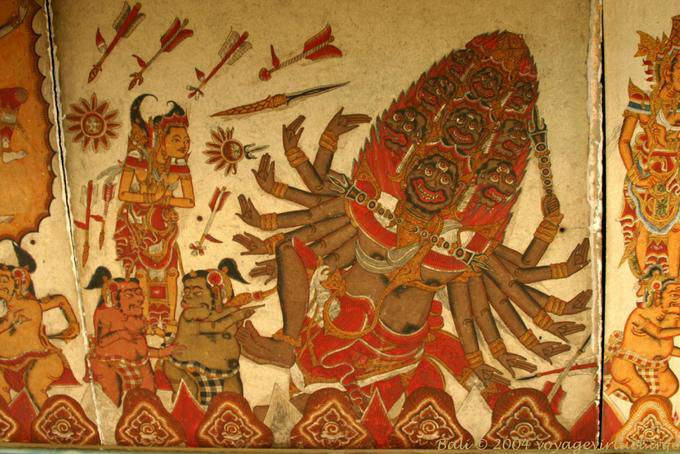 Shiva Geschlecht, Wandmalerei Klungkung - Bali