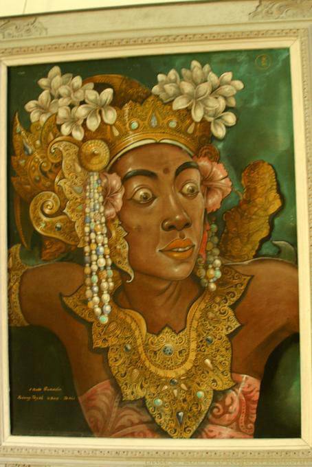Dancer gemalte Porträt wilden Augen, Ubud - Bali