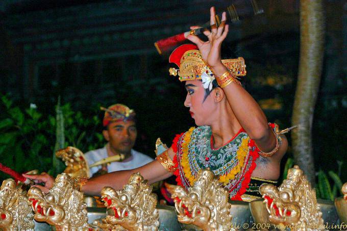 Hand mit Pinsel Barong eingestellt - Bali