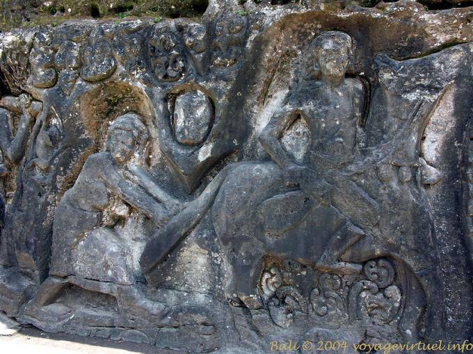 Flachrelief des vierzehnten Jahrhunderts, Yeh Puluh - Bali