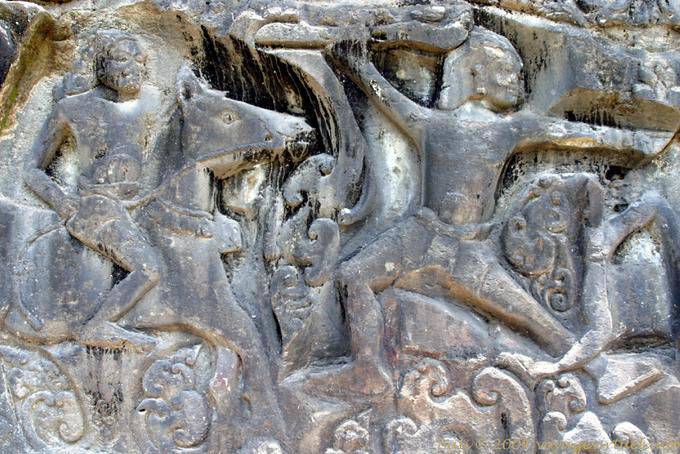 Flachrelief Jagdszene, Yeh Puluh - Bali