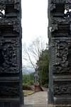Kunstvolle Eingang zum Tempel Tegeh Koripan, Penulisan Temple, Bali.