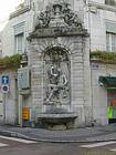 Besançon, Brunnen an der Ecke Mégevand St und Ronchaux, Frankreich.