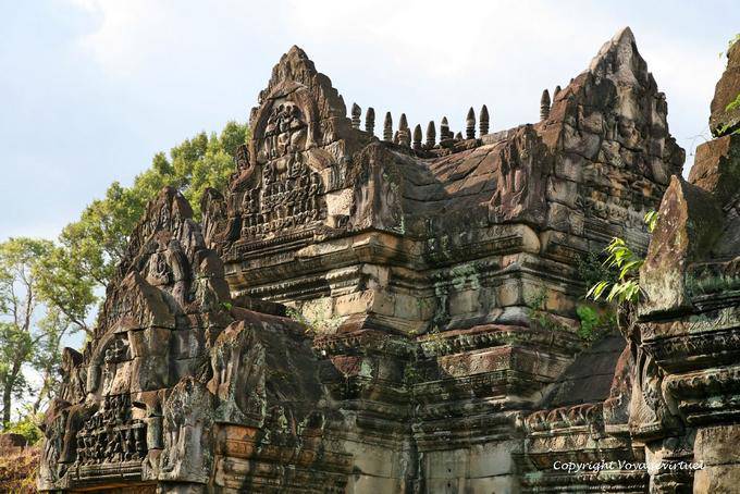 Außenfassade eines gopura, Banteay Samré, Angkor, Kambodscha