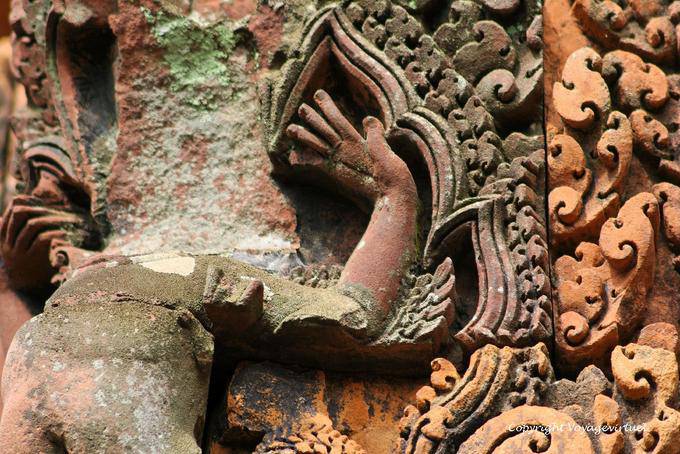 Die Hand des enthauptet Banteay Srei, Angkor, Kambodscha
