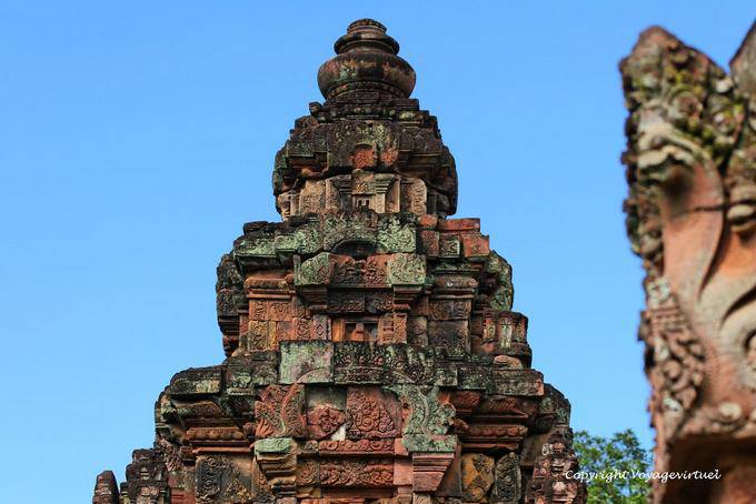 Top des zentralen Schrein, Banteay Srei, Angkor, Kambodscha